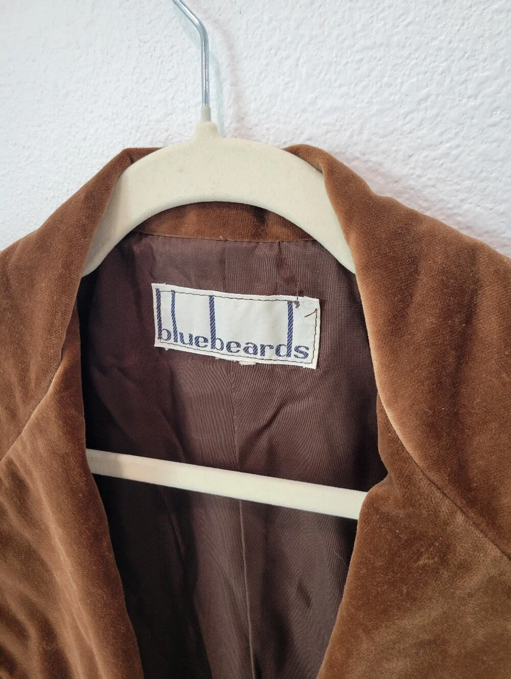 Vintage‎ Bluebeards Brown Velvet Blazer Men’s S Retro 70s Disco Jacket